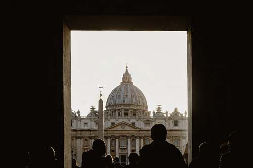 building view of Saint Peter's Square dome