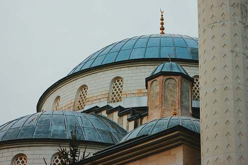 building white and black concrete structure dome
