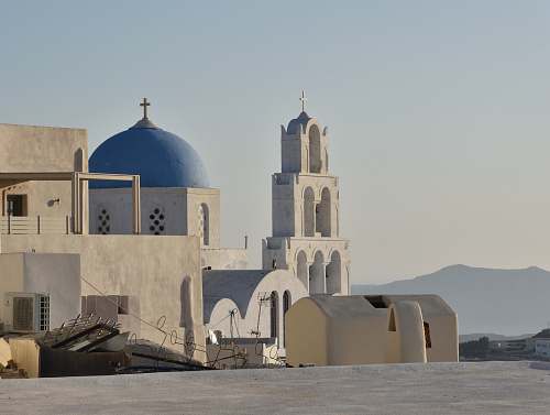 building white and blue concrete church building mosque