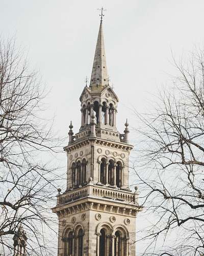 building white and brown concrete house tower