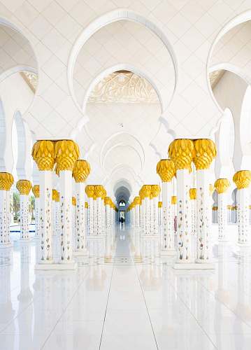 building white and yellow hallway dome