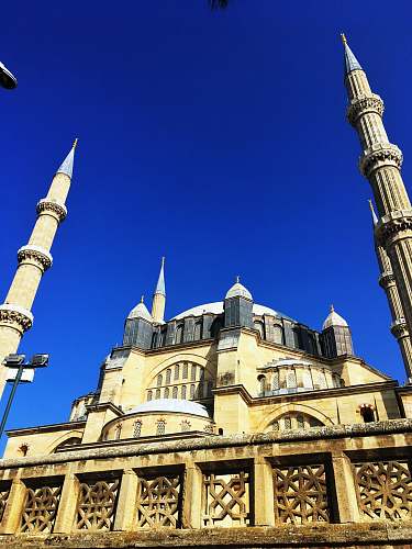 building white building across blue sky dome