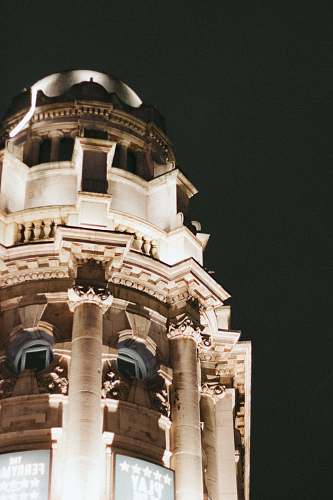 building white building at night dome