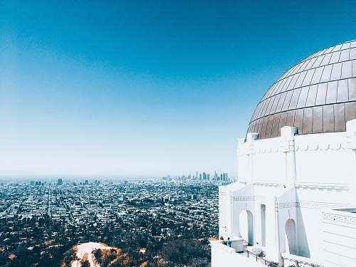 building white concrete dome building planetarium