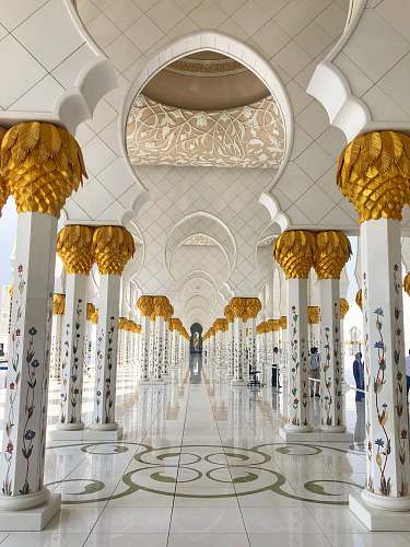 building white concrete pillars dome