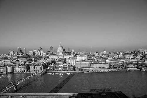 black-and-white white dome building grey