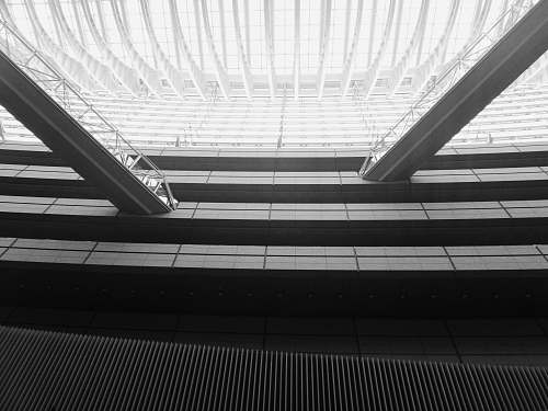 architecture architectural photography of gray building black-and-white
