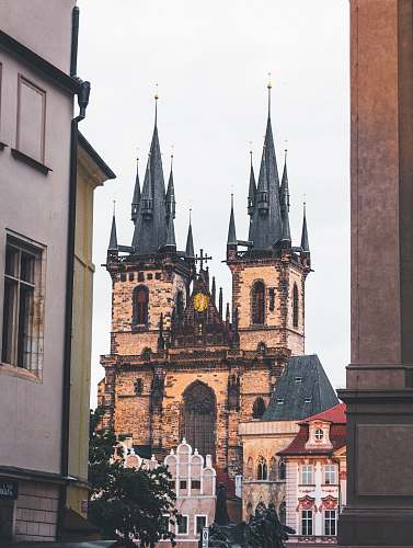 architecture brown and grey castle spire