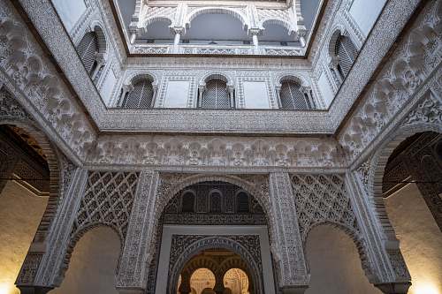 architecture brown building column view seville