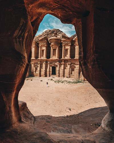housing brown building on desert monastery