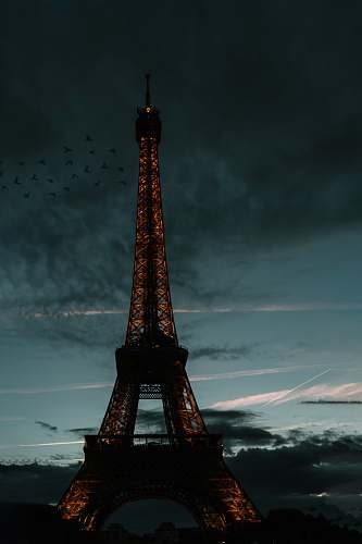 architecture Eiffel Tower in Paris France during night time tower