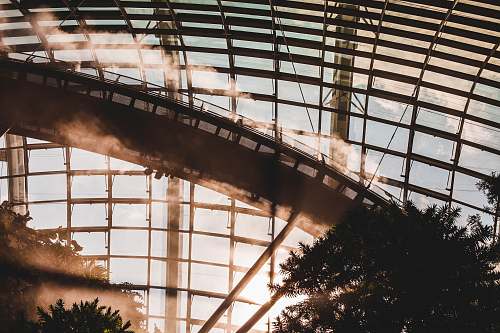 architecture glass covered overpass window