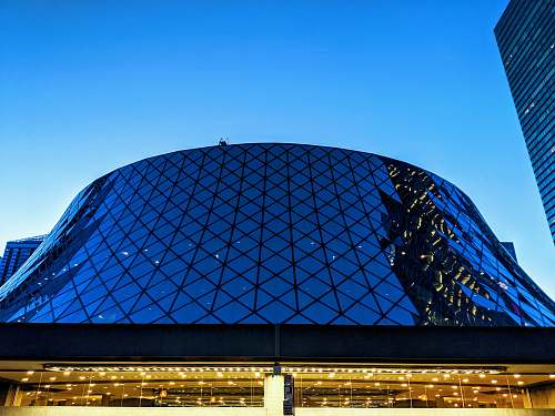 architecture gray and black metal and glass building planetarium