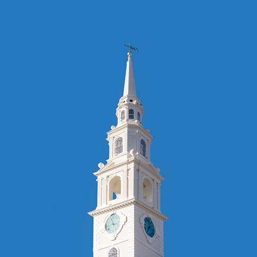architecture photo of white painted catedral tower