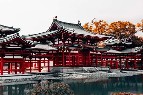 temple red, black, white, and gray pagoda temples pagoda