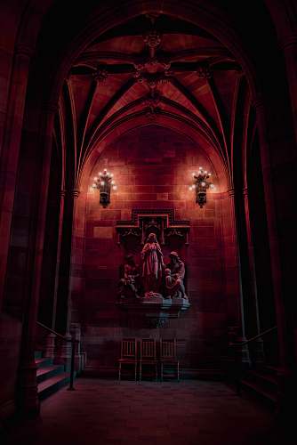 architecture religious statues inside cathedral apse