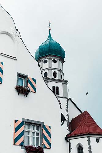 architecture white and green concrete building dome
