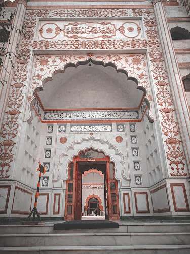 architecture white and red concrete building dome