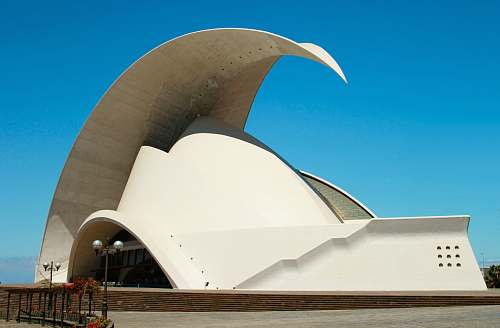 architecture white concrete dome building opera house