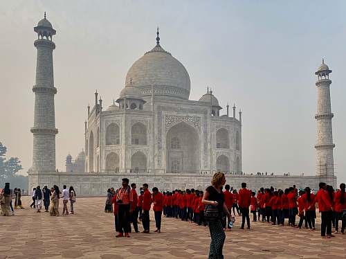 building Taj Mahal, India architecture