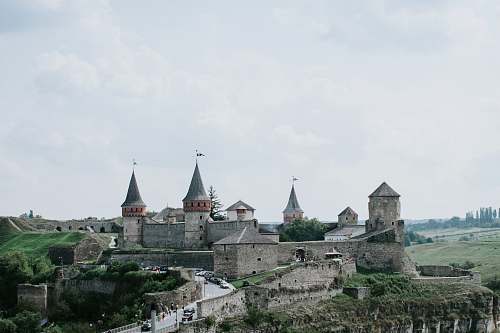 tower grey concrete castle steeple