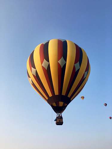 ball blue yellow and green hot air balloon balloon