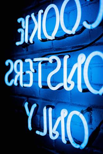 text Cookie Monsters Only neon signage light neon