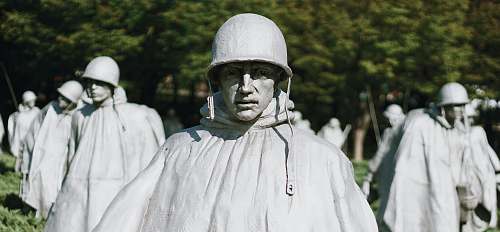 clothing soldier statue close-up photography helmet
