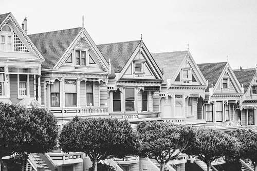 urban grayscale photo of house san francisco