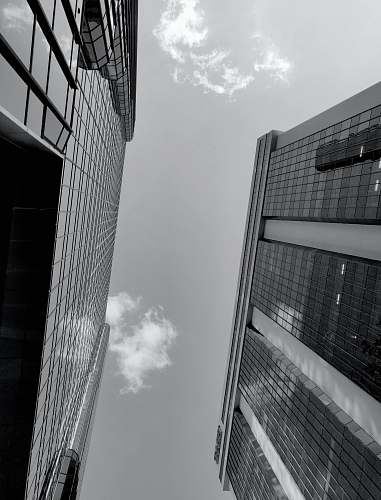 building grayscape photo of buildings during daytime office building