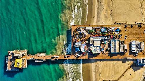 transportation aerial view of pier vehicle