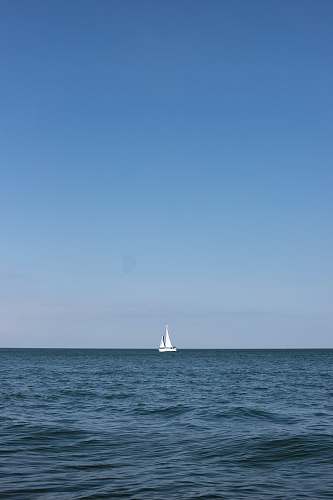 transportation sailboat on sea under clear blue sky vehicle