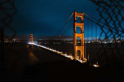building Golden Gate Bridge, USA suspension bridge