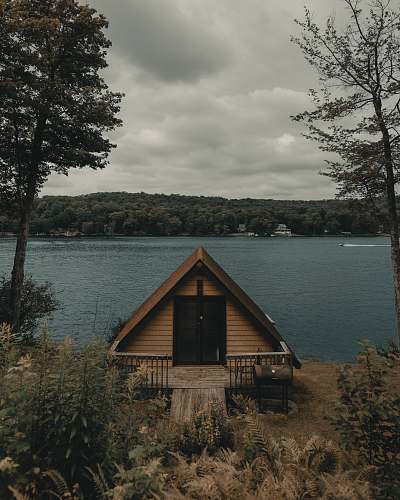 nature brown wooden house outdoors