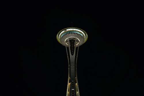 architecture low angle photo of space needle tower seattle