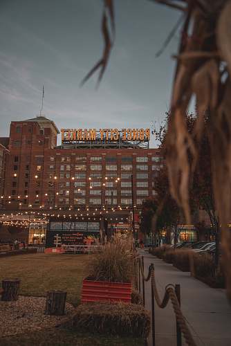 city Ponce City Market building under gray sky downtown