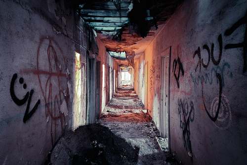 corridor structural view of hallway alley
