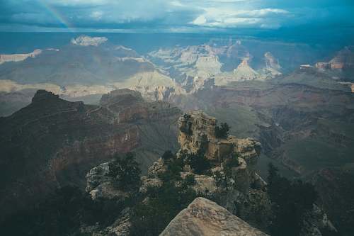 mountain bird's-eye view photography of mountain valley