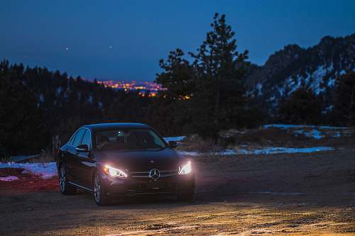 boulder black Mercedes-Benz sedan automobile