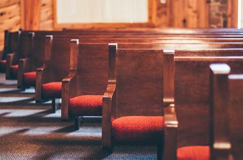 furniture lined brown pew benches bench
