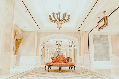 lamp orange sofa inside white room caesars palace