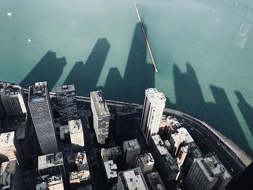 building aerial photography of buildings aerial view