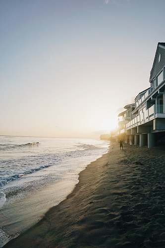 beach white house near shore malibu