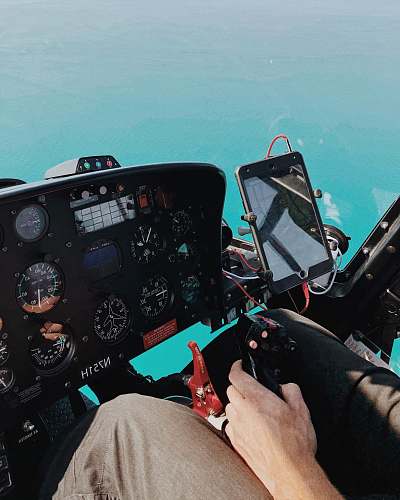 human iPad in helicopter person