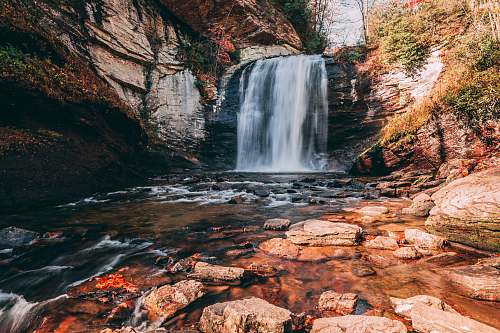 outdoors waterfalls at daytime water