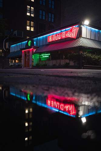 restaurant The Diner lighted signage food
