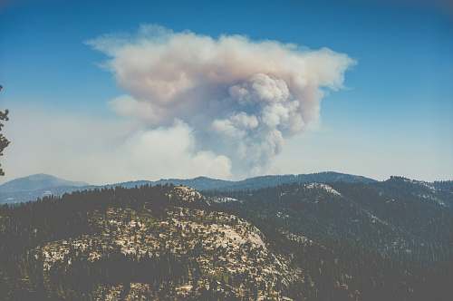 nature aerial photo of mountain covered with trees kings canyon national park