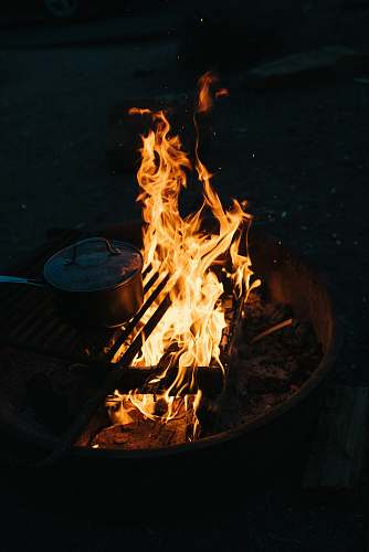 flame sauce pan on fire south rim trail