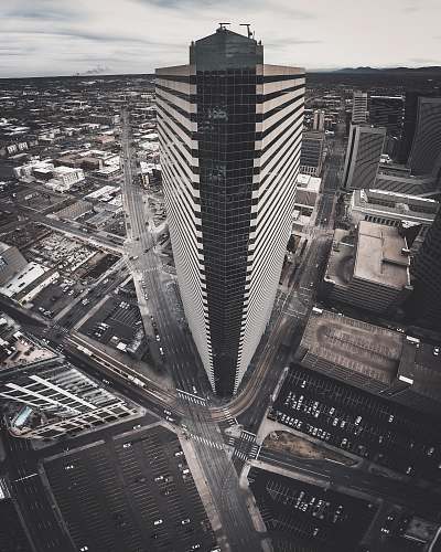 city bird's-eye view photography of concrete high-rise building building
