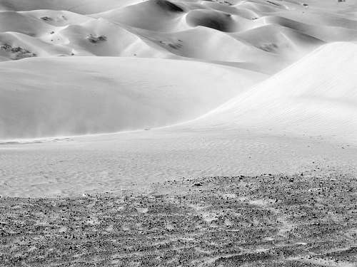 black-and-white grayscale photography of desert sand